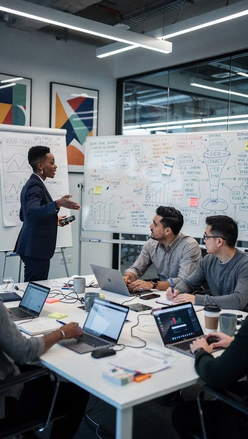 SEO and user experience design integration concept